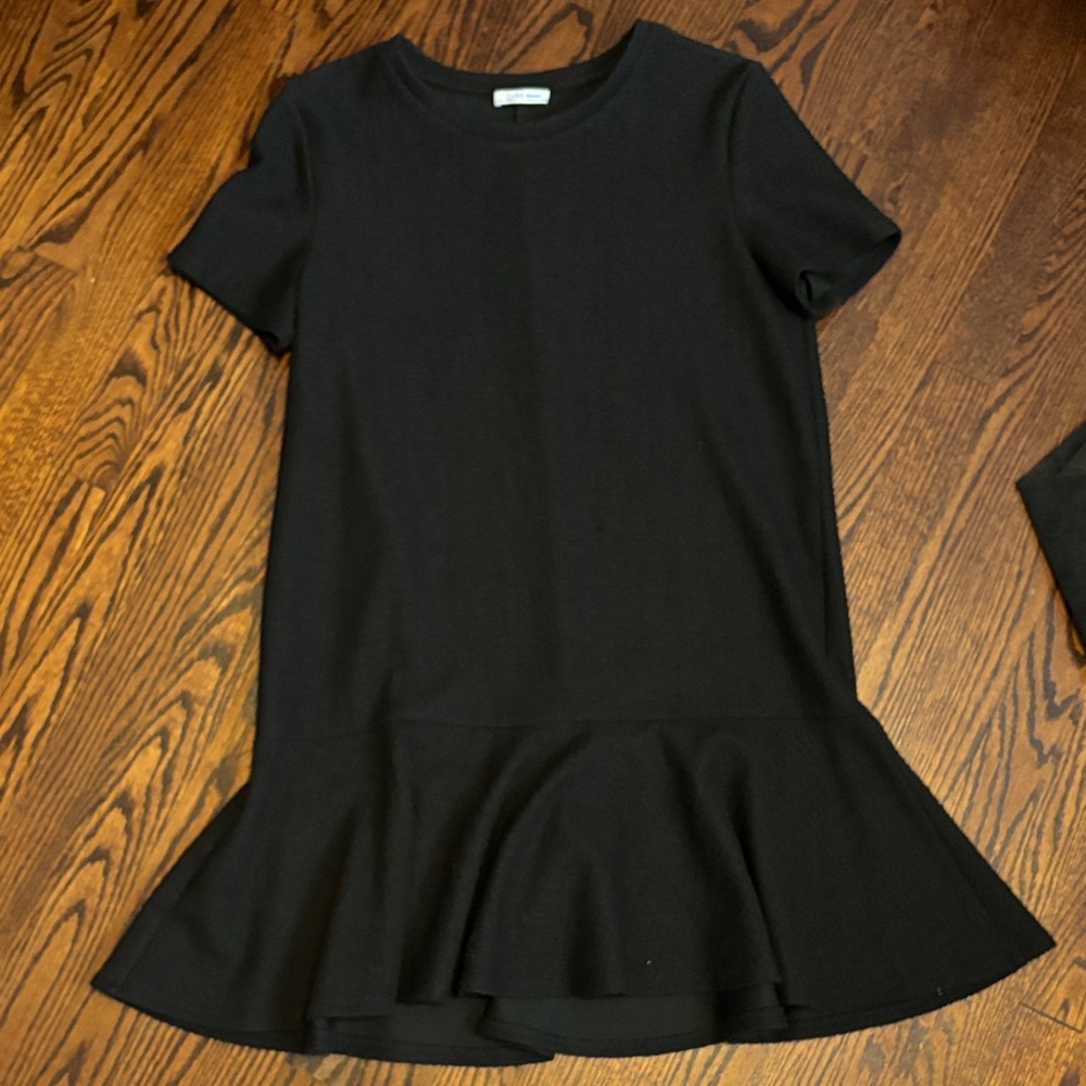 Zara Black Ruffle Hem Kids Dress